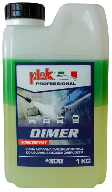 Шампунь активна піна ATAS Plak Dimer 0,9 л, фронтальний вигляд
