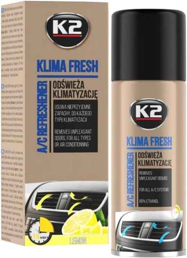 Очисник системи кондиціювання K2 KLIMA FRESH 150 мл, балон