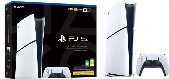 Sony PlayStation 5 Slim Digital Edition: комплект консолі та контролера